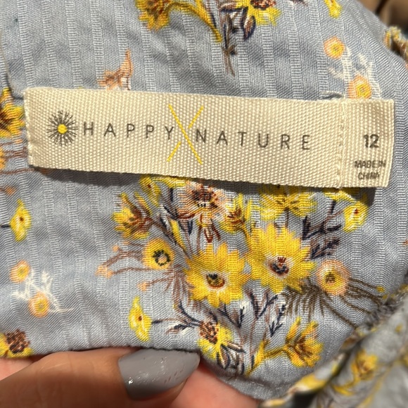 Happy x Nature by Kate Hudson Floral Jumpsuit Cotton Tie Back Wide Leg Size 12 - Picture 10 of 10